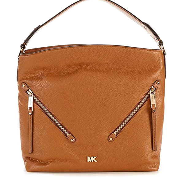 MICHAEL KORS EVIE LARGE LEATHER HOBO SHOULDER BAG - Picture 1 of 4